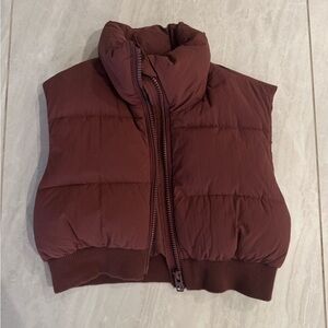 Zara Brown Puffer Vest